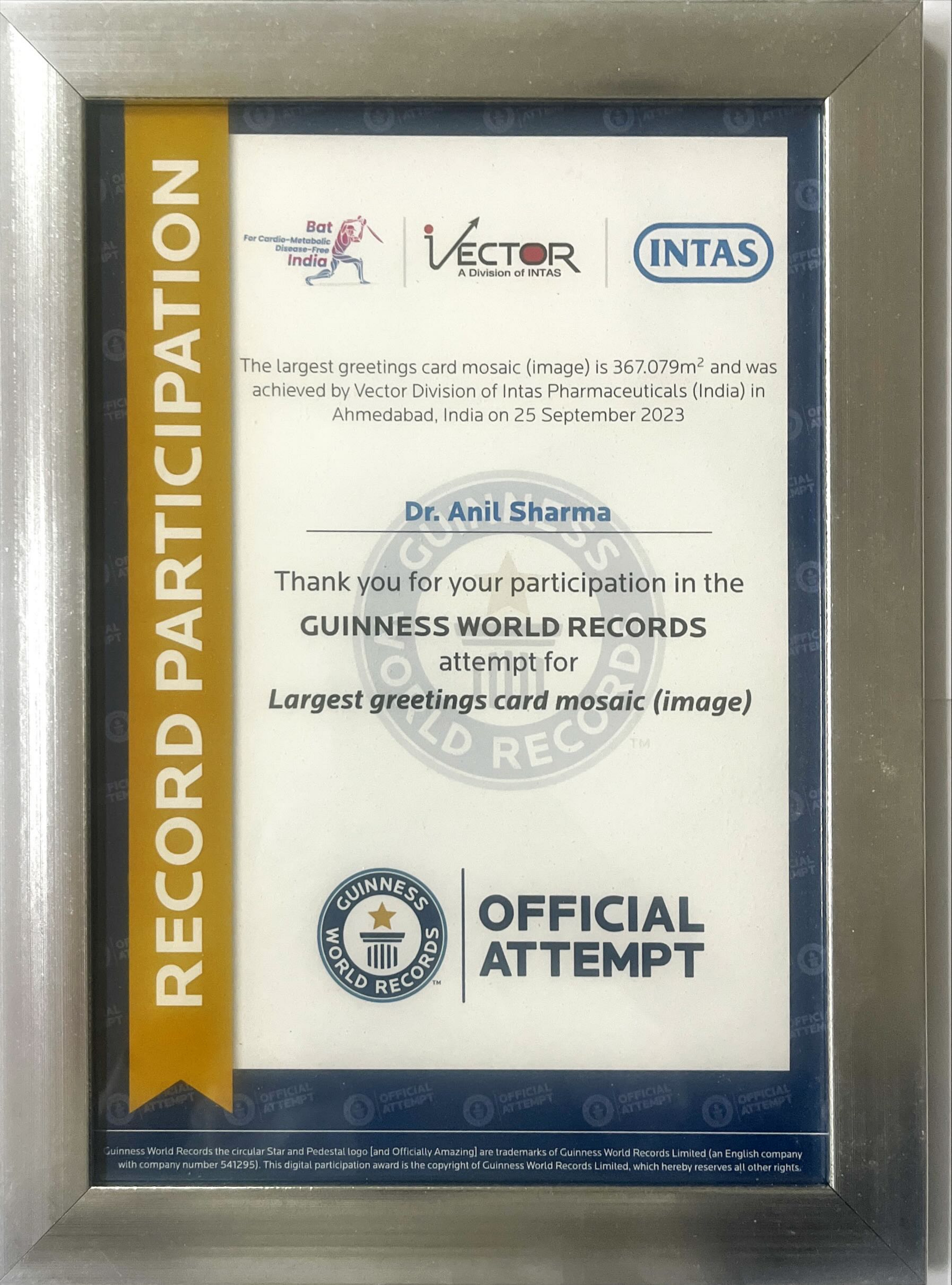 Award Certificate 2023